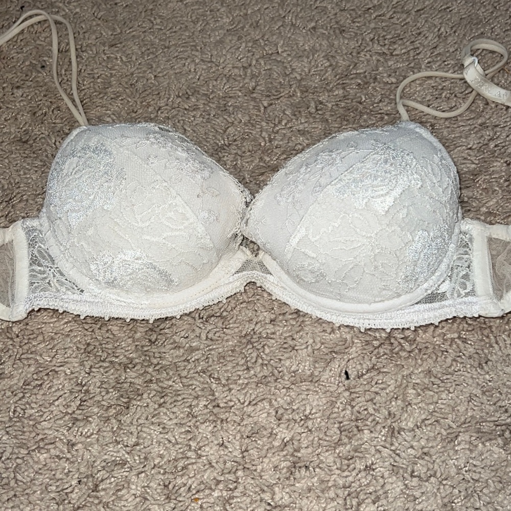 White bra with lace accents size 34B